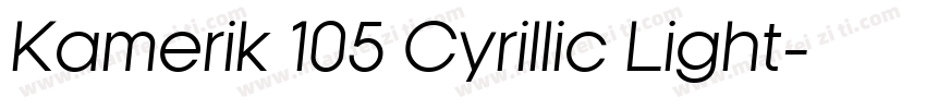 Kamerik 105 Cyrillic Light字体转换